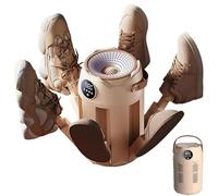 Sèche-chaussures électrique, support pliable réglable à 6 bras, panneau de commande numérique avec fonction minuterie et circulation d'air chaud à 360 °, adapté aux chaussures de sport et de to Khaki