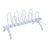 Sèche-chaussures sur pied, sèche-bottes pour bottes de travail, thermostat électrique, étendoir chauffant à brancher pour chaussettes et gants, 60 x 30 x 31 cm, blanc