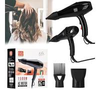 Sèche-cheveux + 2 buses, avec contrôle de puissance 1500 W