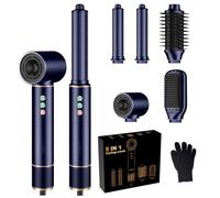 Seche Cheveux 5 en 1 Air styler avec Sèche-cheveux de 110000 tr/min 20M/S pour un Séchage Rapide, Hair Styler de 320 Millions d'Ions avec Fer A Boucler, Brosse Lissante & Brosse Volumisante
