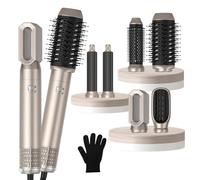 Sèche-cheveux 6 en 1 - 1000 W - Air Styler Pro - Appareil de coiffure rond ionique - Fer à boucler avec air - Brosse à cheveux pour volume de cheveux, séchage, lissage