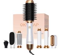 Sèche Cheveux 6 En 1 Air Styler Brosse Soufflante,Hair Styler Avec 6 Accessoires Seche Cheveux,Fer A Boucler Brosse Soufflante,Brosse Lissante Pour Cheveux,Pour Sécher,Lisser
