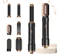Seche Cheveux 6 en 1,UMIGA Airbrush 6 en 1 Air Styler Hair Styler,1000W Brosse Soufflante, 30mm Air Curl outil de Sèche Cheveux, Amovible pour le Lissage des Boucles Sèches 3 Vitesse du Vent Temp,Noir