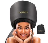 Sèche-cheveux à capuche avec bandeau intégré qui réduit la chaleur autour des oreilles et du cou - Bonnet diffuseur à capuche pour cheveux bouclés, accélère le temps de séchage, conditionnement en