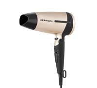 Sèche-cheveux de voyage pliable Orbegozo SE 1600 - Puissant et compact - 2 niveaux de température - Bouton poussoir air froid - Protection contre la surchauffe