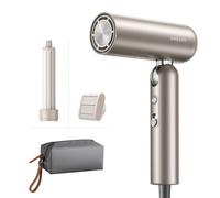 DREAME Pocket Sèche-cheveux Grande Vitesse, 3 Formes pliables, poids léger de 300g, Moteur de 110 000 tr/min, 300 Millions d'ions Négatifs, Température Constante de 57 °C, Séchage en 40s, Gold