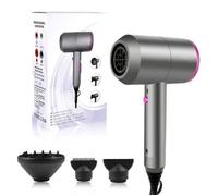 Sèche-cheveux Ionique 2000W HappyGoo Professionnel Hair Dryer 1 diffuseur 2 buses de coiffage 3 chauffages