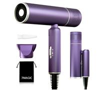 Sèche-cheveux ionique à grande vitesse KNKA Professionnel Hair Dryer- 1600W - protéger cheveux - Portable et pliable - violet