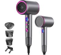 Sèche-cheveux ionique haute vitesse - Yantastic - 2400w,40000 rpm,bouton chaud/froid - Gris