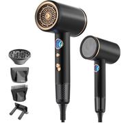 Sèche-cheveux ionique haute vitesse - Yantastic - 2400w,40000 rpm,bouton chaud/froid - Noir