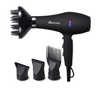 Sèche-cheveux ionique professionnel 2100 W Sèche-cheveux avec 1 diffuseur, 3 buses de coiffage, 3 niveaux de chauffage et 2 vitesses pour salon de coiffure, voyage et famille