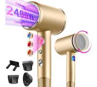Seche cheveux ionique professionnel avec moteur AC 2400 W, diffuseur de cheveux 4 en 1, bouton chaud/froid, 3 niveaux de chauffage, 3 niveaux de vitesse, avec