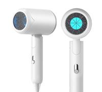 Seche Cheveux Ionique, Seche Cheveux de Voyage Pliable 1200W, Professionnel Sèche-cheveux de Voyage, Sèche-cheveux Petit, Hair Dryer Professionnel de Salon Silencieux Blanc