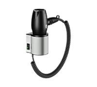 sèche-cheveux Keuco Plan 14995210037 finition inox/noir gris, avec Halter