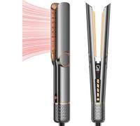 Sèche-Cheveux Lisseur 2 en 1 Ionique, Brosse Soufflante avec Plasma pour Cheveux Mi-Longs à Longs, 200 m/min, 4 Réglages de Température, Séchage et Lissage Sans Dommage Thermique