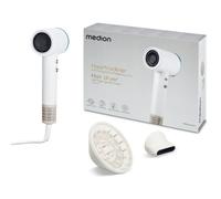 Sèche-cheveux - MEDION - MD19983 - 1600 W - 2 vitesses - 85°C - Design LED - Blanc