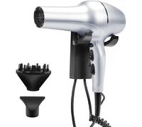 Sèche-Cheveux Mural,Seche Cheveux Ionique Professionnel,1 Diffuseur 1 Buse,Fixation Murale,Moteur Ac 2200w Pour Hôtel,Salon,Noir