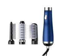 Sèche-cheveux Peigne Ion Hair Fluffy Hot Air Peigne 3-en-1-Bleu