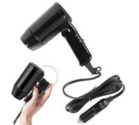 Sèche-cheveux pliable portable - Outil de coiffage 12 V pour voiture - Souffleur sec pour extérieur de voiture | Indispensable pour les voyages en voiture avec cabriolet,