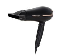 Sèche-cheveux pliable professionnel Orbegozo - Puissance et confort dans un design compact - 3 niveaux de température - 2 vitesses - Bouton air froid - Diffuseur et concentrateur