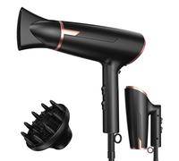 Seche Cheveux Pliable,Sèche-Cheveux avec Diffuseur,1800w Professionnel Hair Dryer,3 températures 2 vitesses, pour Famille Voyage Salons de Coiffure