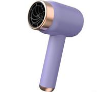 Sèche-cheveux portable sans fil avec 3 réglages de vitesse et de température, chargement USB pour voyage, extérieur ou à la maison, outil de coiffure compact et léger (norme américaine violet élégant)