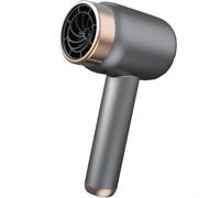 Sèche-cheveux portable sans fil rechargeable, 3 modes de température, charge USB, léger, pliable, séchoir de voyage pour les vacances (norme américaine gris foncé)