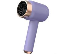 Sèche-cheveux portable sans fil rechargeable, 3 modes de température, charge USB, léger, pliable, séchoir de voyage pour les vacances (norme américaine violet élégant)