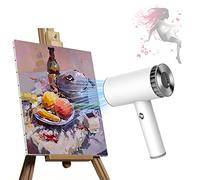 Sèche-cheveux portable, sèche-cheveux sans fil rechargeable par batterie au lithium 2600mAh, sèche-cheveux sans fil rechargeable par USB, pour la peinture d'art/maison/extérieur