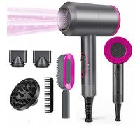 Sèche Cheveux Professionnel 1800W,Sèche-Cheveux Ionique,3Températures/2 Vitesses/Air Froid,Sechoir Cheveux avec Diffuseur, Buse,Peigne de massage, pour la famille et les salons de coiffure