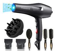 Sèche Cheveux Professionnel 2400W, LOEVERY Sèche-Cheveux Ionique AC Moteur avec Diffuseur, Hair Dryer Avec 2 Vitesses 3 Réglages de chauffage,Touche air frais,Concentrateur,Curl&Straight