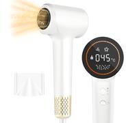 Seche Cheveux Professionnel, 400 Millions Sèche-cheveux à Plasma, Moteur Haute Vitesse 110000 TR/Min pour un Séchage Rapide, Avec Buse Magnétique, Faible Bruit pour Famille Voyage (Blanc)
