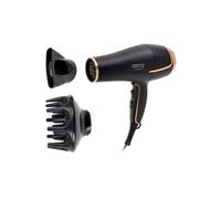 Sèche-Cheveux Professionnel avec Diffuseur, 3 Niveaux de Température, Cool Shot,, CR2255, 2200, Noir