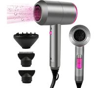 Seche cheveux Professionnel Ionique Hair Dryer 1 diffuseur 2 buses de coiffage 3 chauffages séchoir cheveux nocturne thermo protect pour la famille et les salons de coiffure