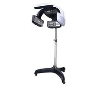 Sèche Cheveux Professionnel Salon sur Pied, Casque Chauffant Température Réglable, LCD, Tube Quartz, Réglage Hauteur, Roulettes, pour Salon de Beauté, Spa & Maison