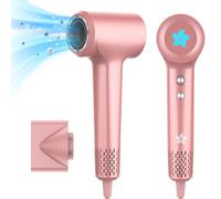 Seche Cheveux Professionnel, Sèche Cheveux à 400 Millions Plasma | Moteur sans Balais de 110 000 tr/min pour un Séchage Rapide, 57 dB à Faible Bruit pour Famille Voyage, Or rose