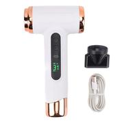 Sèche-cheveux sans fil 15 000 mAh, multiplicateur de flux d'air, sèche-cheveux portable, rechargeable avec buse rotative à 360 degrés, vent froid et chaud pour dortoir (Blanche)