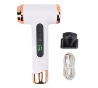 Sèche-cheveux sans Fil 15000mAh USB Portable, Sèche-cheveux Rechargeable avec USB Charge Cold Hot Wind 200W pour les étudiants Dormitory (Blanc)