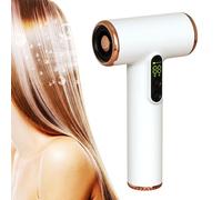 Sèche-cheveux sans fil portable avec air chaud et froid, sèche-cheveux rechargeables USB, sèche-cheveux de voyage pour extérieur et intérieur, blanc
