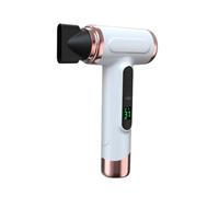 Sèche-cheveux sans fil, rechargeable 15 000 mAh, 3 réglages de flux d'air chaud et froid, sèche-cheveux de voyage avec concentrateur, sèche-cheveux professionnel(White)
