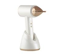 Sèche-cheveux sans fil, sèche-cheveux portable avec air chaud et froid, rechargeable, idéal pour les voyages, l'école, les soins des animaux, la coiffure(White)