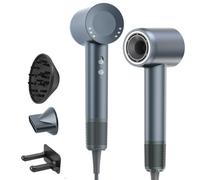 Seche Cheveux, Sèche Cheveux Professionnel Avec Moteur Brushless Haute Vitesse 160 000 tr/min, Débit d’air 65 m/s, 300 Millions d’ions Négatifs, 59 dB, Faible Bruit Pour Maison et Voyages, Gris