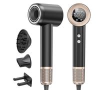 Seche Cheveux, Sèche Cheveux Professionnel Avec Moteur Haute Vitesse 160000 TR/Min, Flux 65 m/s, 300 Millions Ionique Négatifs, Secador 59 dB à Faible Bruit Pour Maison et Voyages, Noir