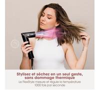 Seche-cheveux & styler soufflant 2 en 1- SHARK FLEXSTYLE - HD426EU - 3 accessoires - Noir et rose gold - 1400 W