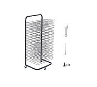 Sèche-Dessins 25 Etagères Amovibles 33×43,2×100cm Equipé de Roulettes Verrouillables