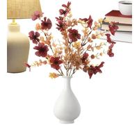 Sèche - Eucalyptus Violet en Plastique | Fleurs Séchées, Bouquets De Fleurs Artificielles Ornementales Réalistes | Fausse Brune Simulée, Arrangements De Décoration D'intérieur pour Porche