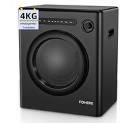 Sèche-Linge, 4KG Sèche Linge Séchage à Evacuation Compact, 1200W avec 6 Programmes, Séchage Intelligent, Protection Anti-fFroissage, Ecran Tactile LED, pour Appartements, Maison, Dortoir, Noir