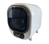 Sèche-linge à condensation portable, capacité de 5 kg, sèche-linge compact avec essorage de 0,8 kg, économie d'énergie, design ventilé, idéal for les petits espaces (bleu/vert/blanc/rose)(White)