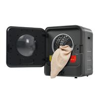 Sèche-linge à évacuation d'air 830 W avec fonction de refroidissement | Capacité 4,5 kg, 4 programmes, tambour en acier inoxydable, porte en plastique léger, montage mural, moderne pour appartements