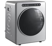HOMCOM Sèche linge à évacuation compact, sèche-linge électrique 1000 W 3 Kg avec 6 modes de séchage, cuve en acier inoxydable, charge frontale, minuterie, pour appartement, maison, camping-cars argent